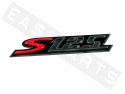 Emblème VESPA 'S125' chromé/rouge (90x19mm)