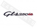 Emblème VESPA 'GTS250ie' chromé/rouge (145x28mm)