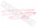 Kit targhette VESPA GTS 'Super' (Rosse con lettere bianche)