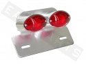Tail Light Unit with Plateholder TNT Red/ Alu. Universal