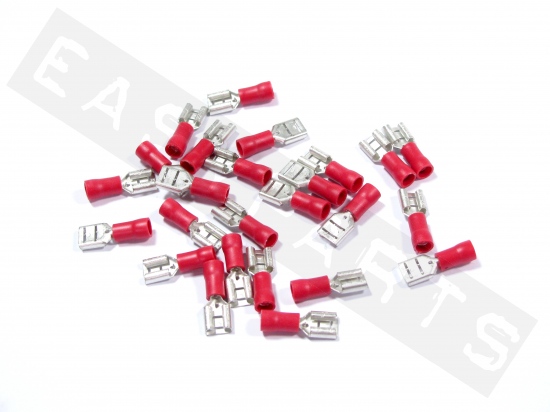 Tab Terminal Female 6,3mm Red (25 pieces)