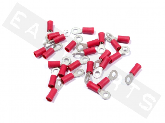 Ring Terminal 4mm Red (25 pieces)