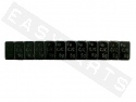 Klebegegengewichte aus schwarzem Stahl (Streifen 12x5 Gramm)