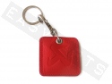 Schlüsselanhänger AKRAPOVIC viereckig Leder Rot
